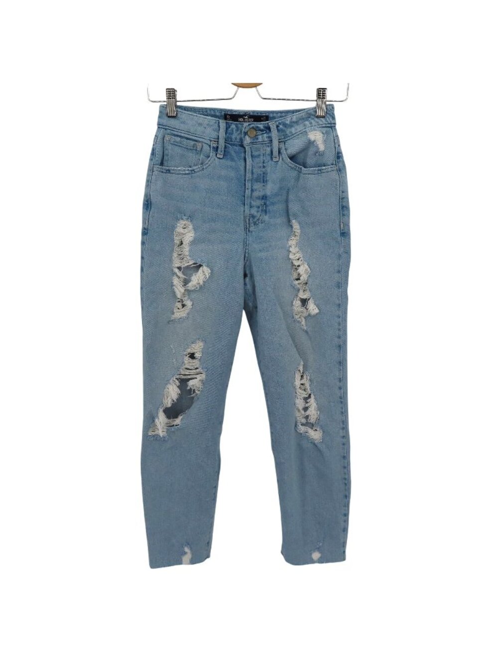 Hollister Women 1 W25 L27 Ultra High Rise Vintage Straight Button Fly Denim Jean